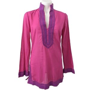 Tory Burch Hibiscus Pink Purple Tunic